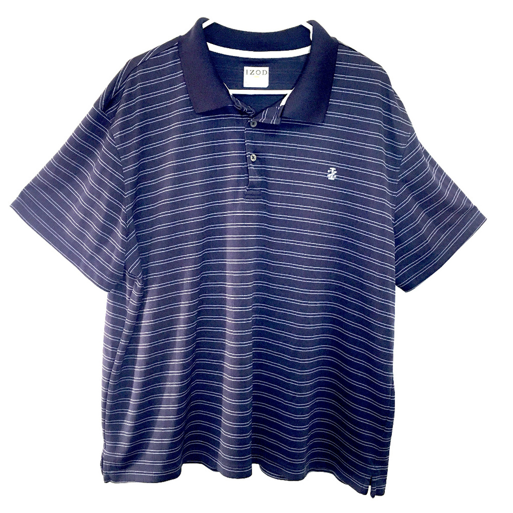 IZOD Golf Navy & Gray Stripe Polo SIZE XXL